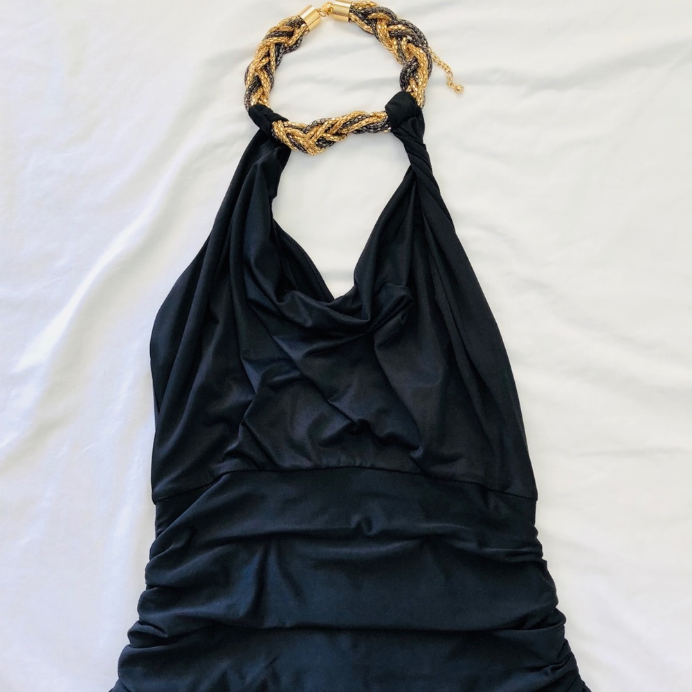 Bebe Black Halter Top - Size XS